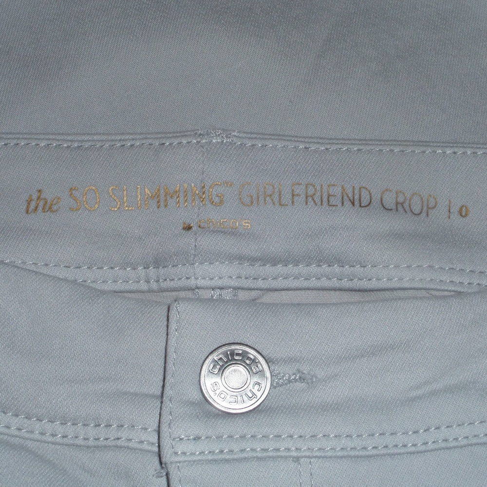 NWOT Chicos So Slimming Girlfriend Crop Pants - Picture 5 of 7